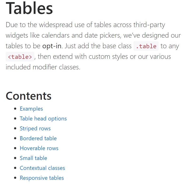 Bootstrap tables  authoritative  information