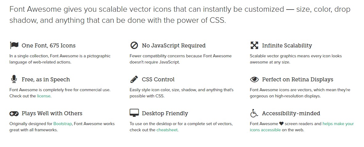 Most  common icons