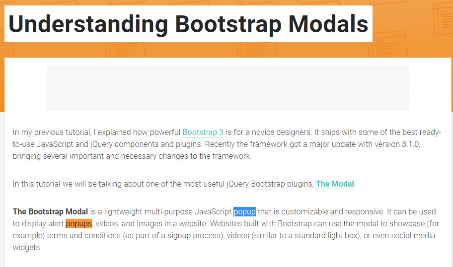  One more useful article  regarding Bootstrap Modal Popup