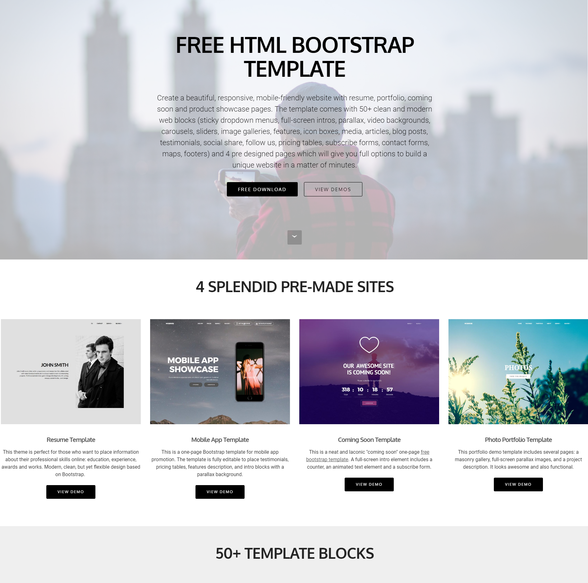 CSS3 Bootstrap Templates