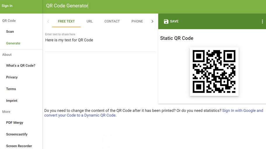 free qr code generator